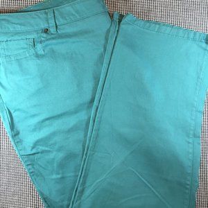 Turquoise 5 Pocket Pants Sz 24